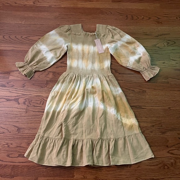 NWT ELIYAS THE LABEL Sandy Milkmaid Dress Small - Picture 2 of 7